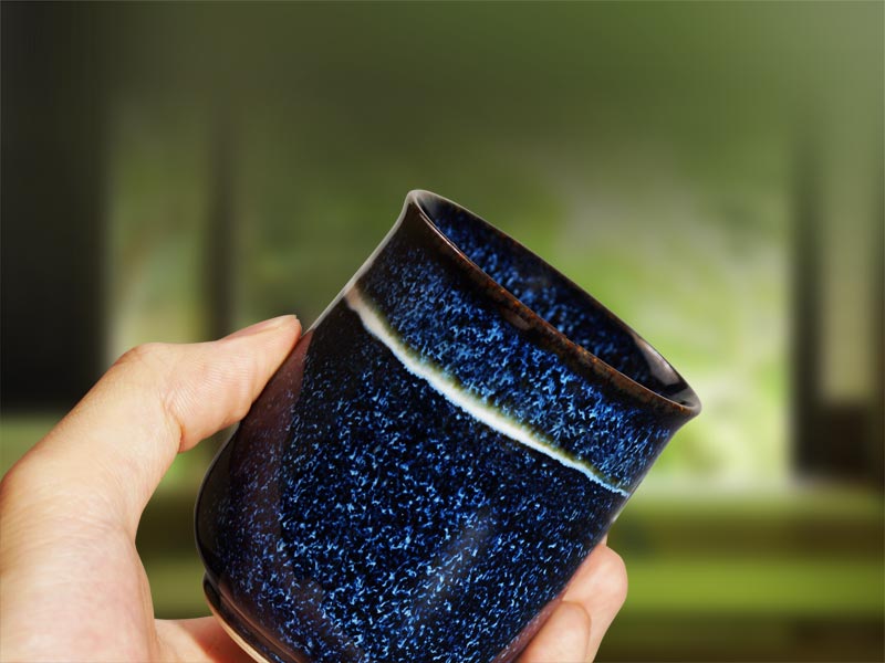 Shinemon Kiln Yunomi Japanese Teacup "Ginga" (Galaxy) - Arita Ware