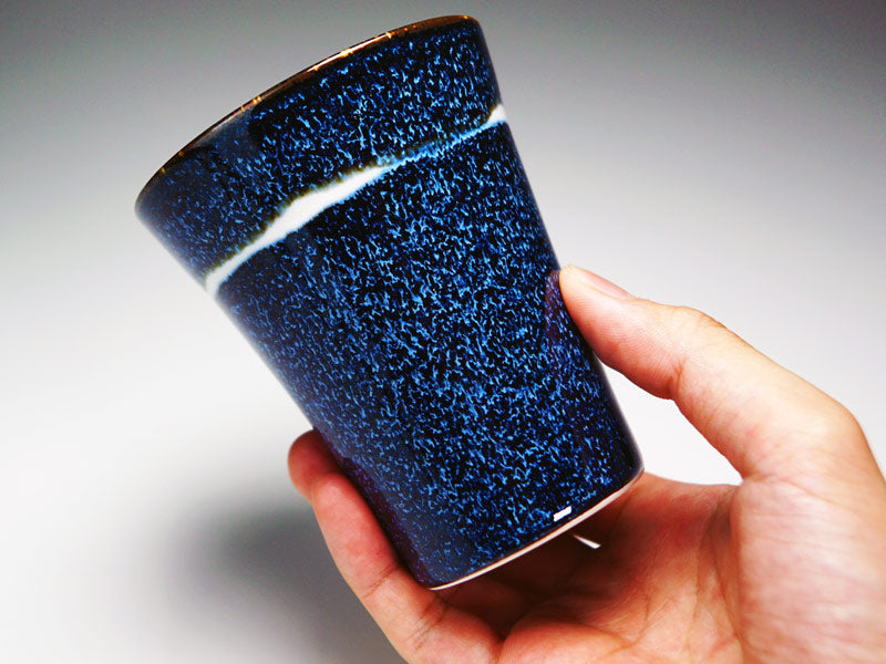 Japanese Whisky Glass "Ginga" (Galaxy) - Shinemon Kiln, Arita Ware Tumbler