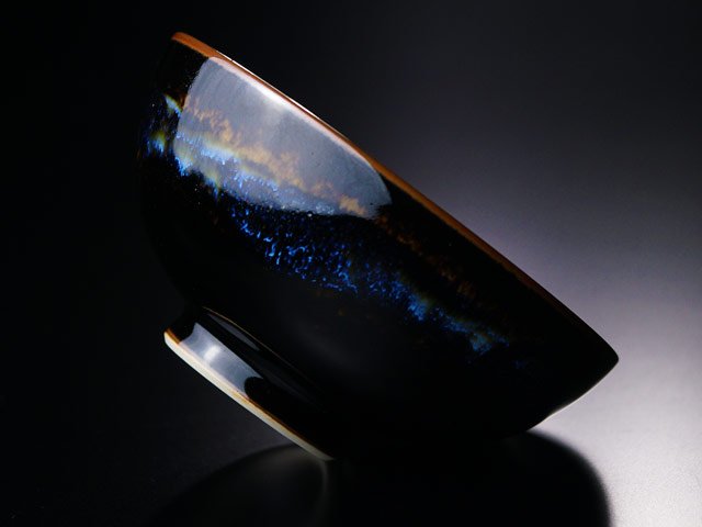 Shinemon Kiln Japanese Rice Bowl "Aoki-Myojo" - Arita Ware