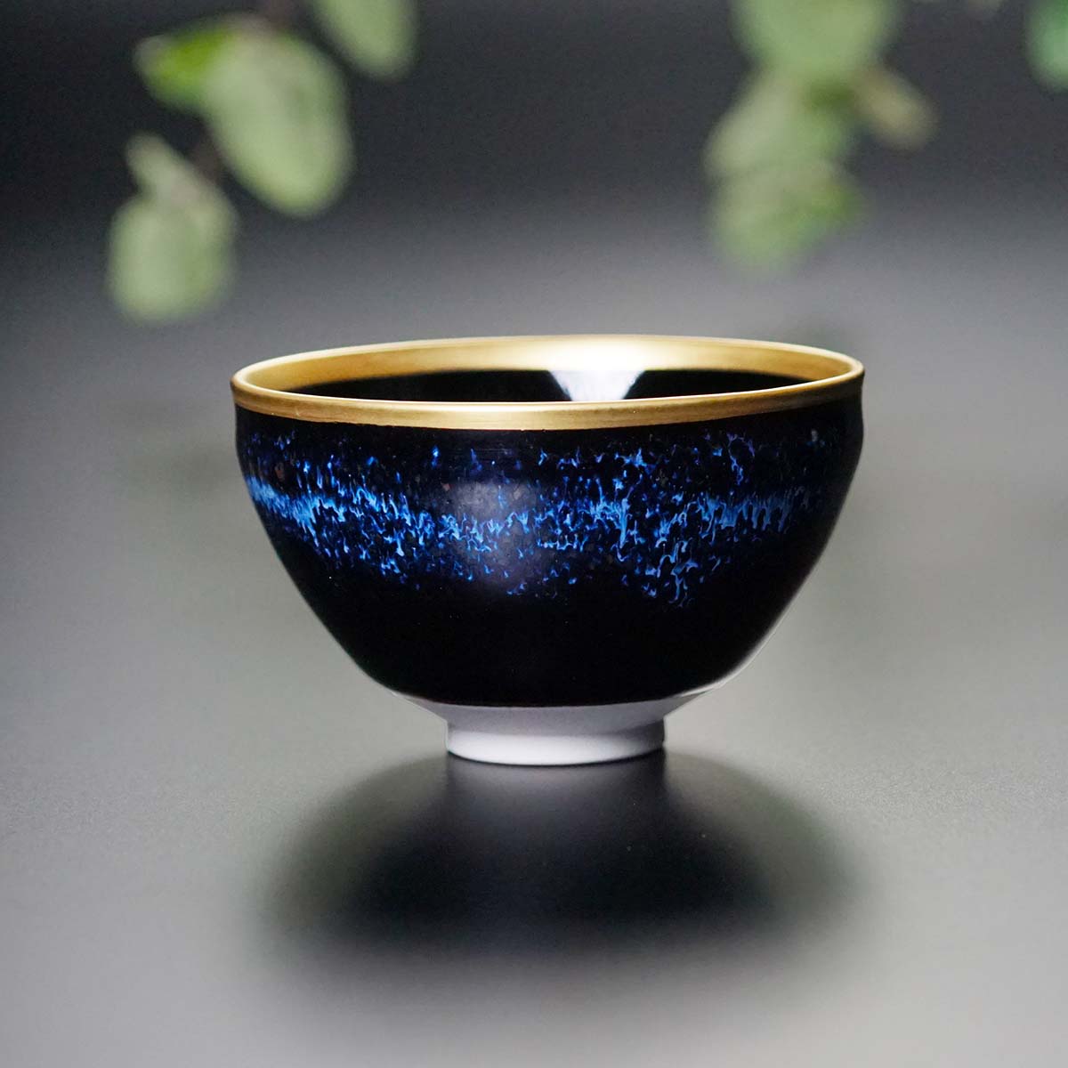 Japanese Sake Cup Pair "Aoki-Myojo" Youkou Gekkou - Shinemon Kiln