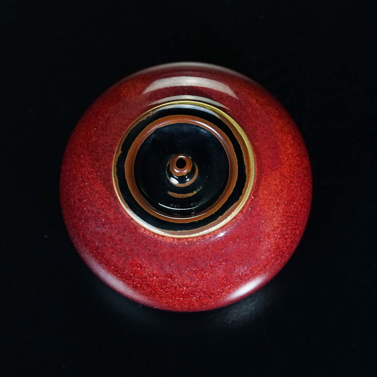 Chaire (Tea Caddy) "Jukushi" Ripe Persimmon - Akane-Shinsha, Shinemon Kiln
