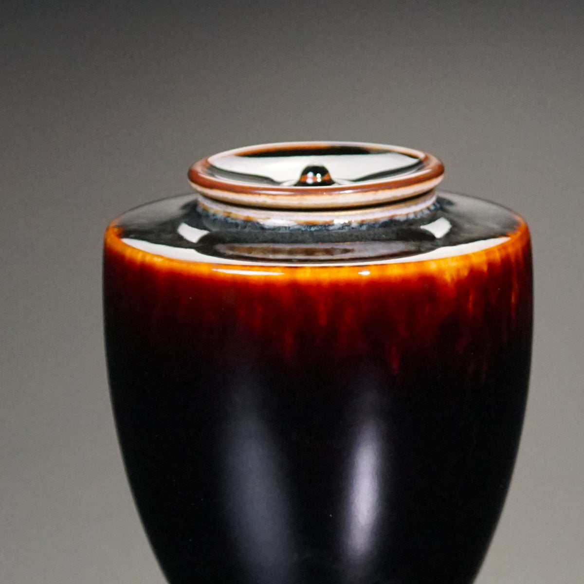 Chaire (Tea Caddy) "Tortoiseshell Tenmoku" - Shinemon Kiln, Arita Ware