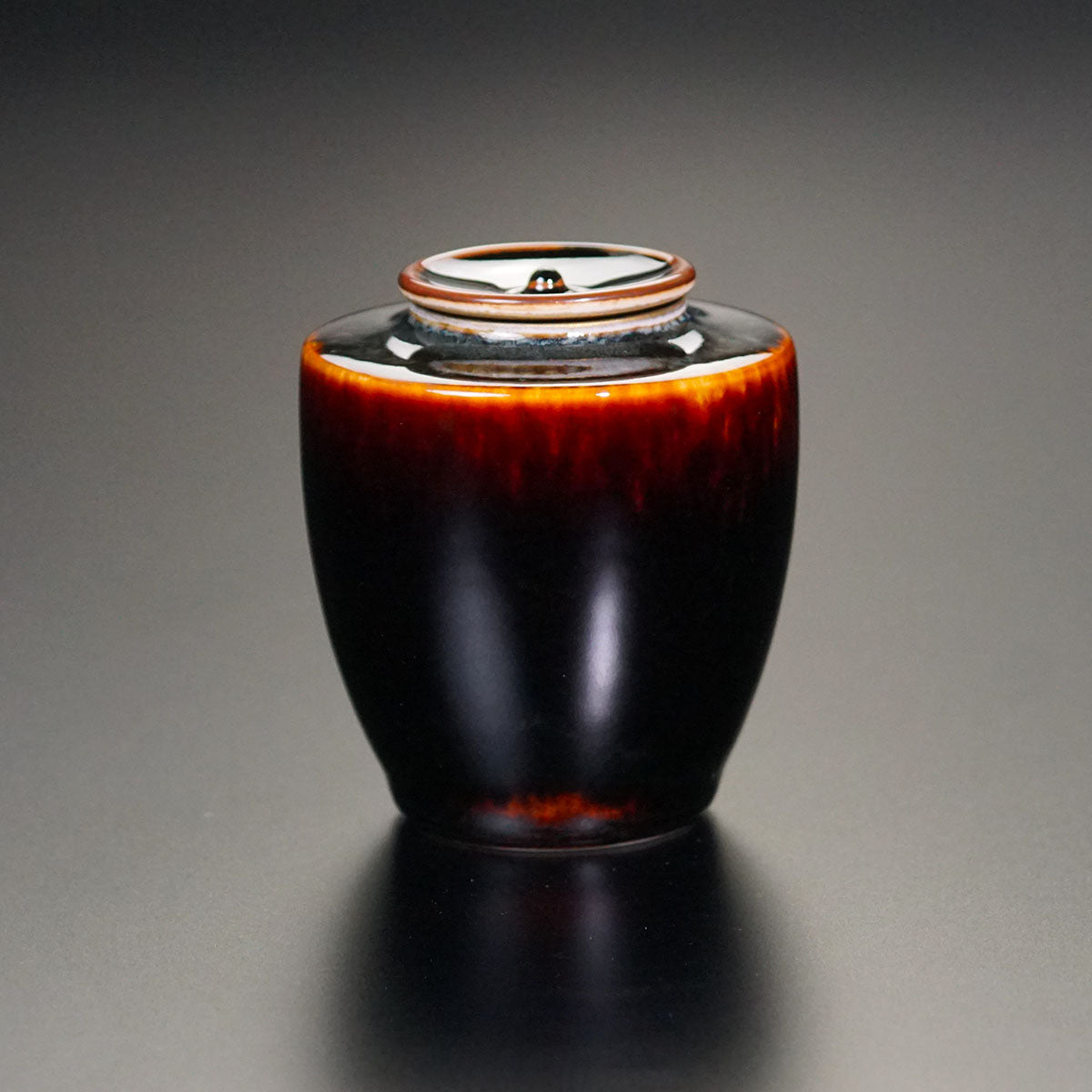 Chaire (Tea Caddy) "Tortoiseshell Tenmoku" - Shinemon Kiln, Arita Ware