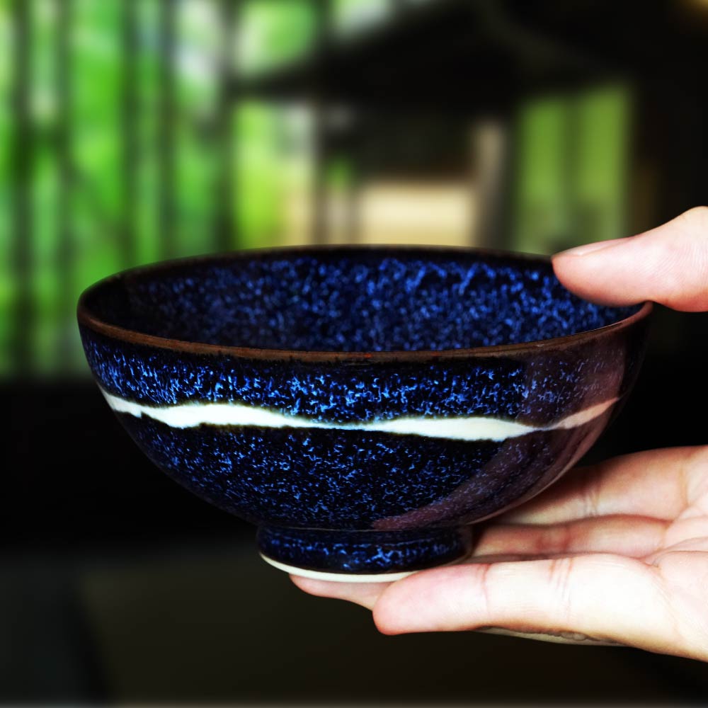 Shinemon Kiln Pair of Rice Bowls "Ginga" (Galaxy) - Arita Ware