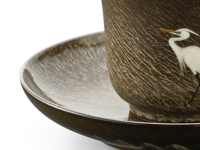 Gagyu Kiln Coffee Cup - Egret Design, Arita Ware