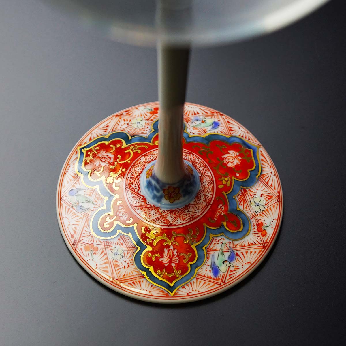 Fukusen Kiln Wine Glass "Shikohai" - Ko-Imari Style, Arita Ware