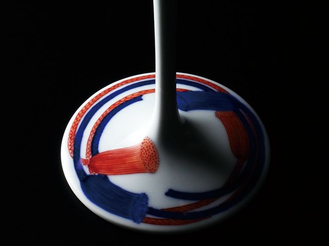 Fukusen Kiln Wine Glass "Shikohai" - Iro-Nabeshima Style, Arita Ware