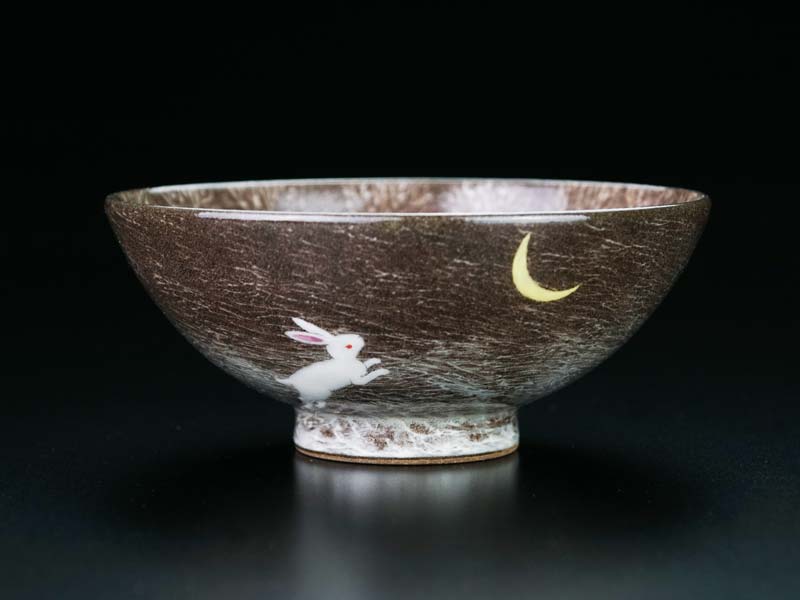 Bol à riz japonais – lièvre de lune, four Gagyu, porcelaine d’Arita