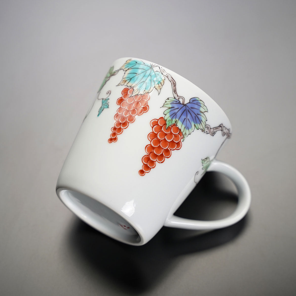 Jin Kiln Coffee Mug - Iroe Grapes, Arita Ware