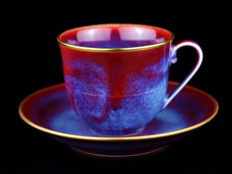 Shinemon Kiln Coffee Cup "Saiun" - Gold Decoration, Arita Ware