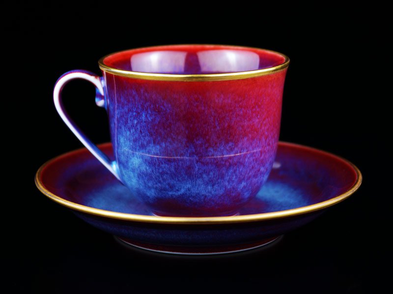 Shinemon Kiln Coffee Cup "Saiun" - Gold Decoration, Arita Ware