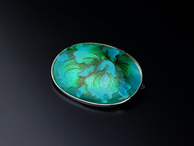 Sankougei Pure Silver Cloisonne Pendant - Kyoto Shippo (3 Colours)