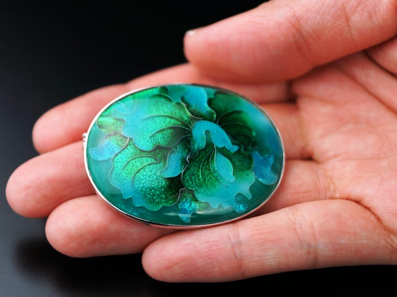 Sankougei Pure Silver Cloisonne Pendant - Kyoto Shippo (3 Colours)