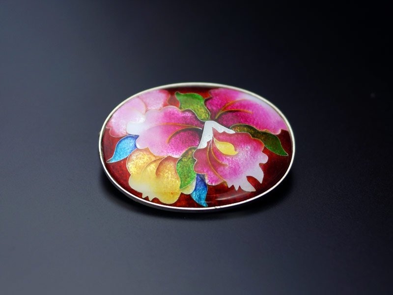 Sankougei Pure Silver Cloisonne Pendant - Kyoto Shippo (3 Colours)