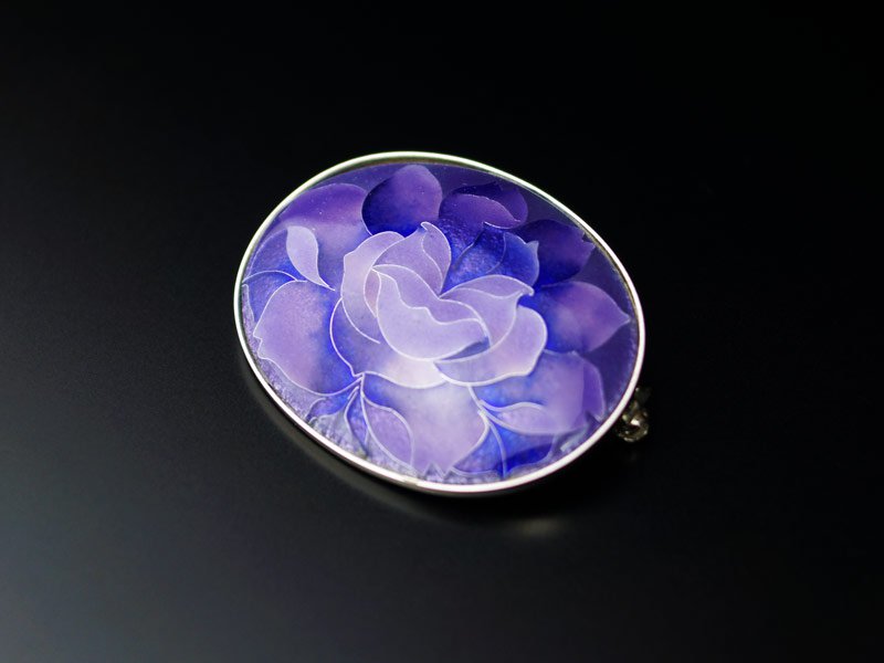 Sankougei Pure Silver Cloisonne Pendant - Kyoto Shippo (3 Colours)