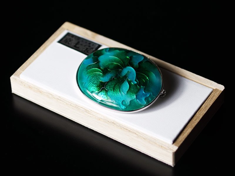 Sankougei Pure Silver Cloisonne Pendant - Kyoto Shippo (3 Colours)