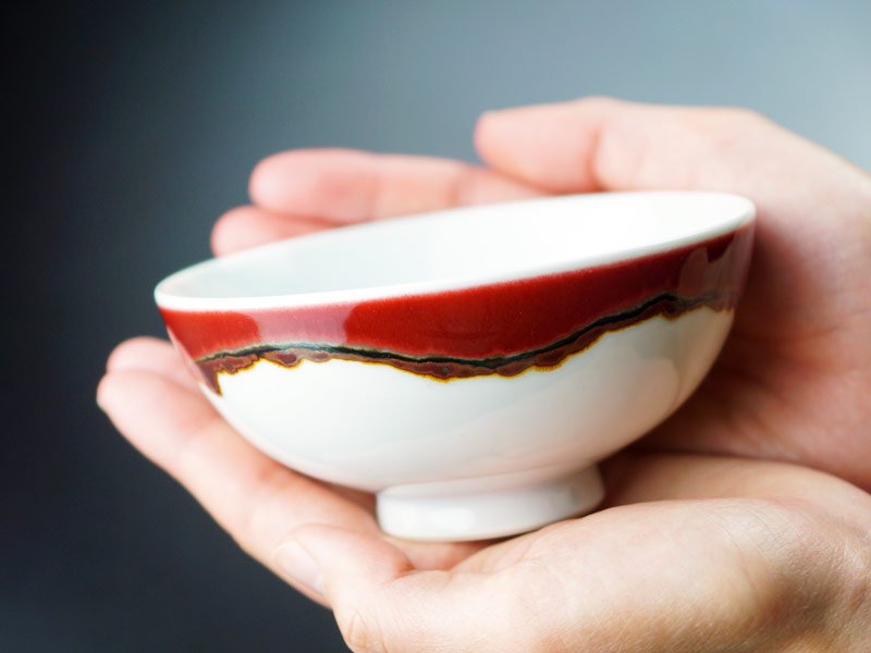 Shinemon Kiln Pair of Rice Bowls "Silk Road" - Arita Ware