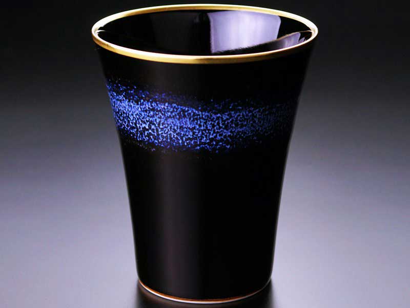 Japanese Whisky Glass "Youkou" - Gold Decoration, Shinemon Kiln, Arita Ware