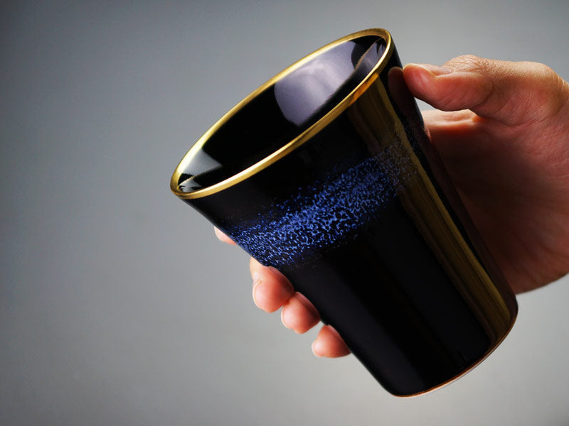 Japanese Whisky Glass "Youkou" - Gold Decoration, Shinemon Kiln, Arita Ware