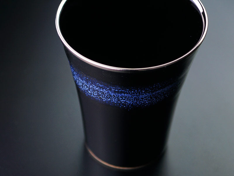 Verre à whisky japonais « Gekkou », décor au platine – four Shinemon, porcelaine d’Arita