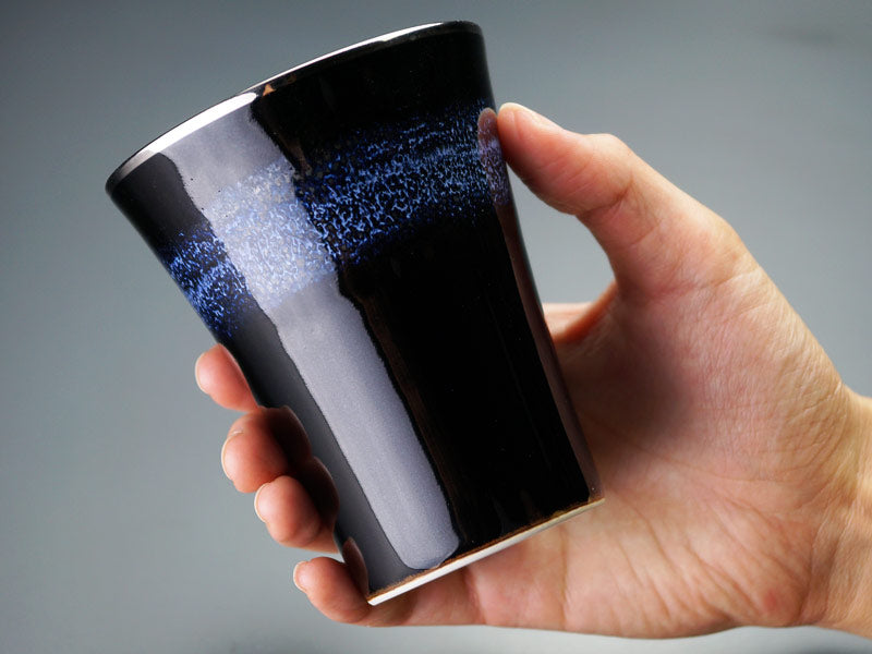 Verre à whisky japonais « Gekkou », décor au platine – four Shinemon, porcelaine d’Arita