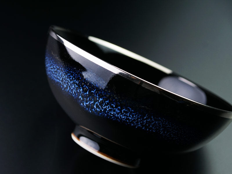 Shinemon Kiln Japanese Rice Bowl "Aoki-Myojo" Gekkou - Arita Ware