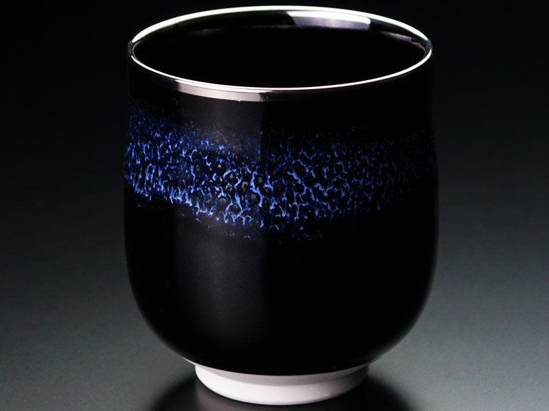 Shinemon Kiln Yunomi Japanese Teacup Set "Aoki-Myojo" Gekkou - Arita Ware