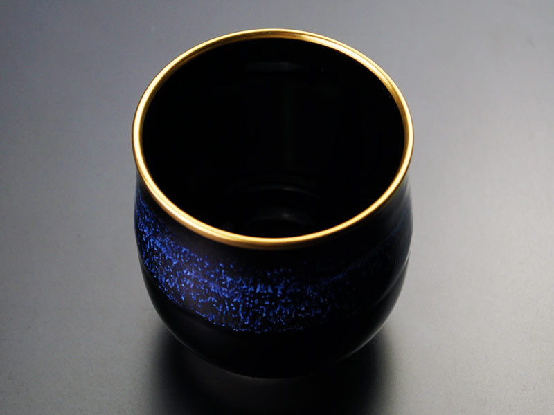 Paire de tasses à thé japonaises (yunomi) « Aoki-Myojo » Youkou Gekkou – four Shinemon, porcelaine d'Arita