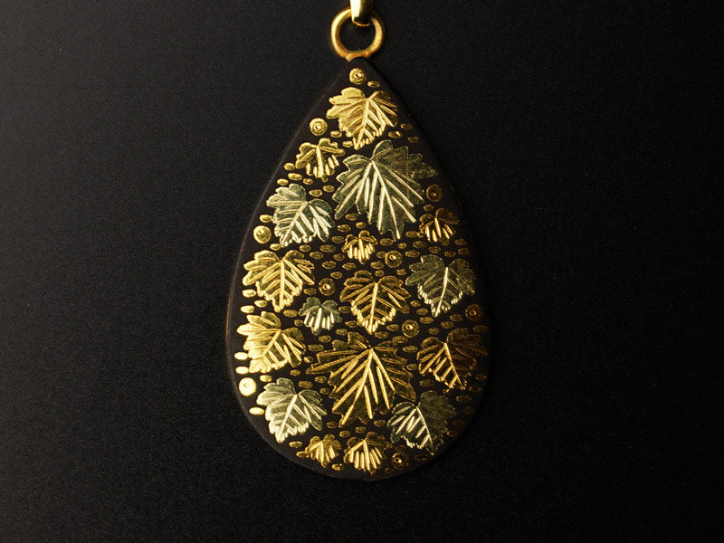Pure Gold Kyoto Inlay Necklace - Ivy