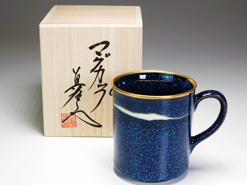 Shinemon Kiln Coffee Mug "Seiten" - Gold Decoration, Arita Ware