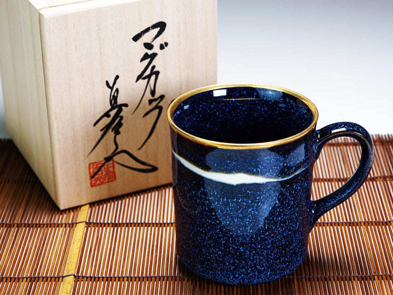 Shinemon Kiln Coffee Mug "Seiten" - Gold Decoration, Arita Ware