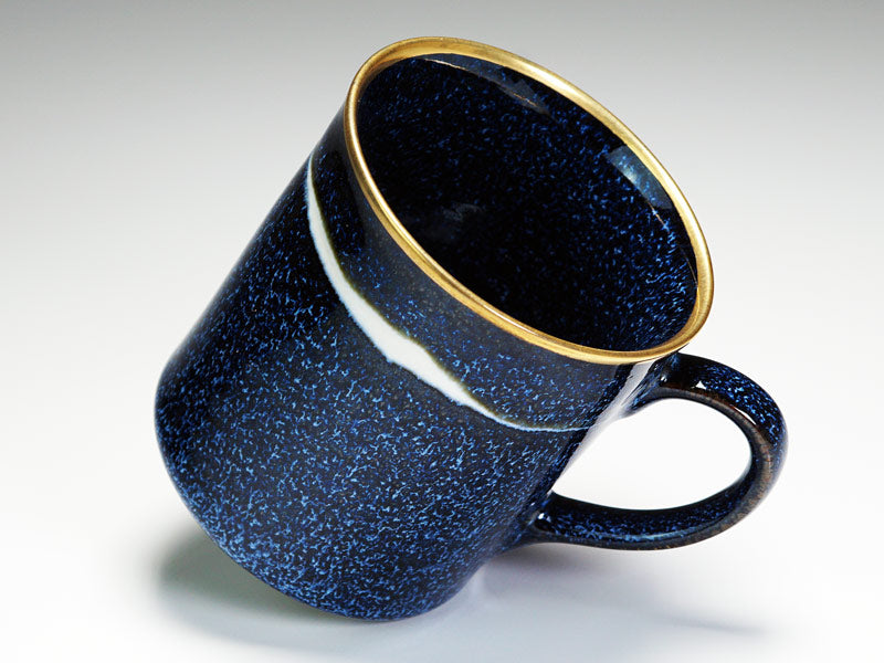 Shinemon Kiln Coffee Mug "Seiten" - Gold Decoration, Arita Ware
