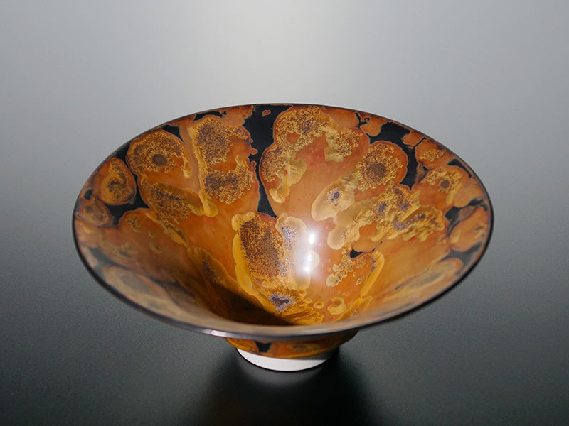 Flat Matcha Bowl (Chawan) "Hiraizumi no Yume" - Shinemon Kiln, Arita Ware