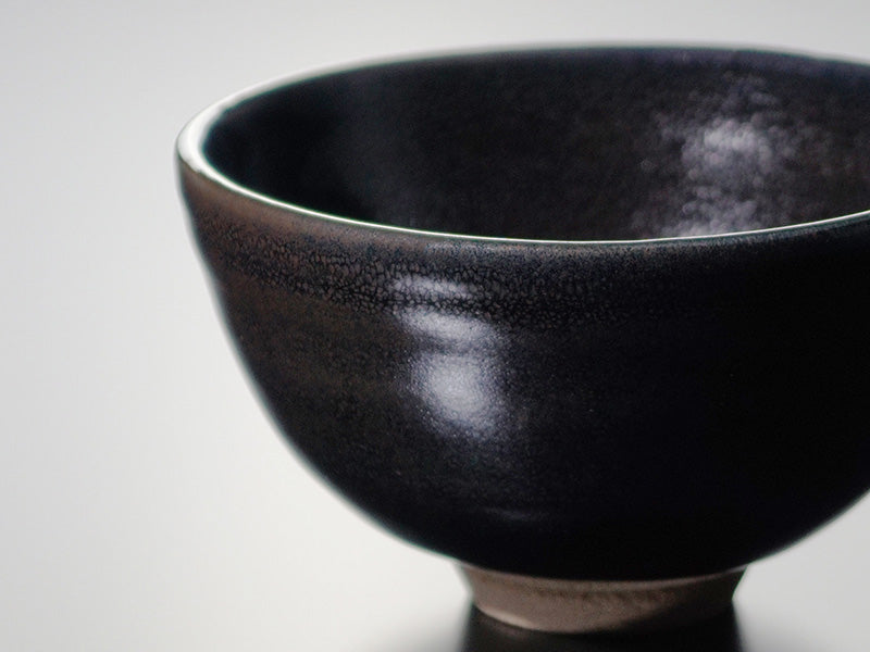 Matcha Bowl (Chawan) - Oil-Spot Tenmoku, Shinemon Kiln, Arita Ware
