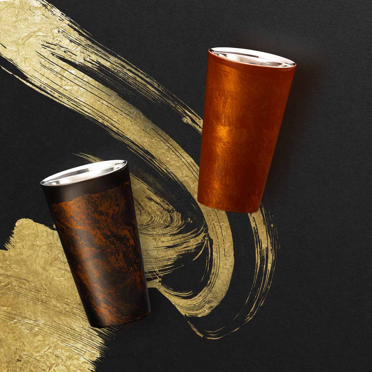 Verres à bière Shima Cup "Byakudan" - Laque de Yamanaka