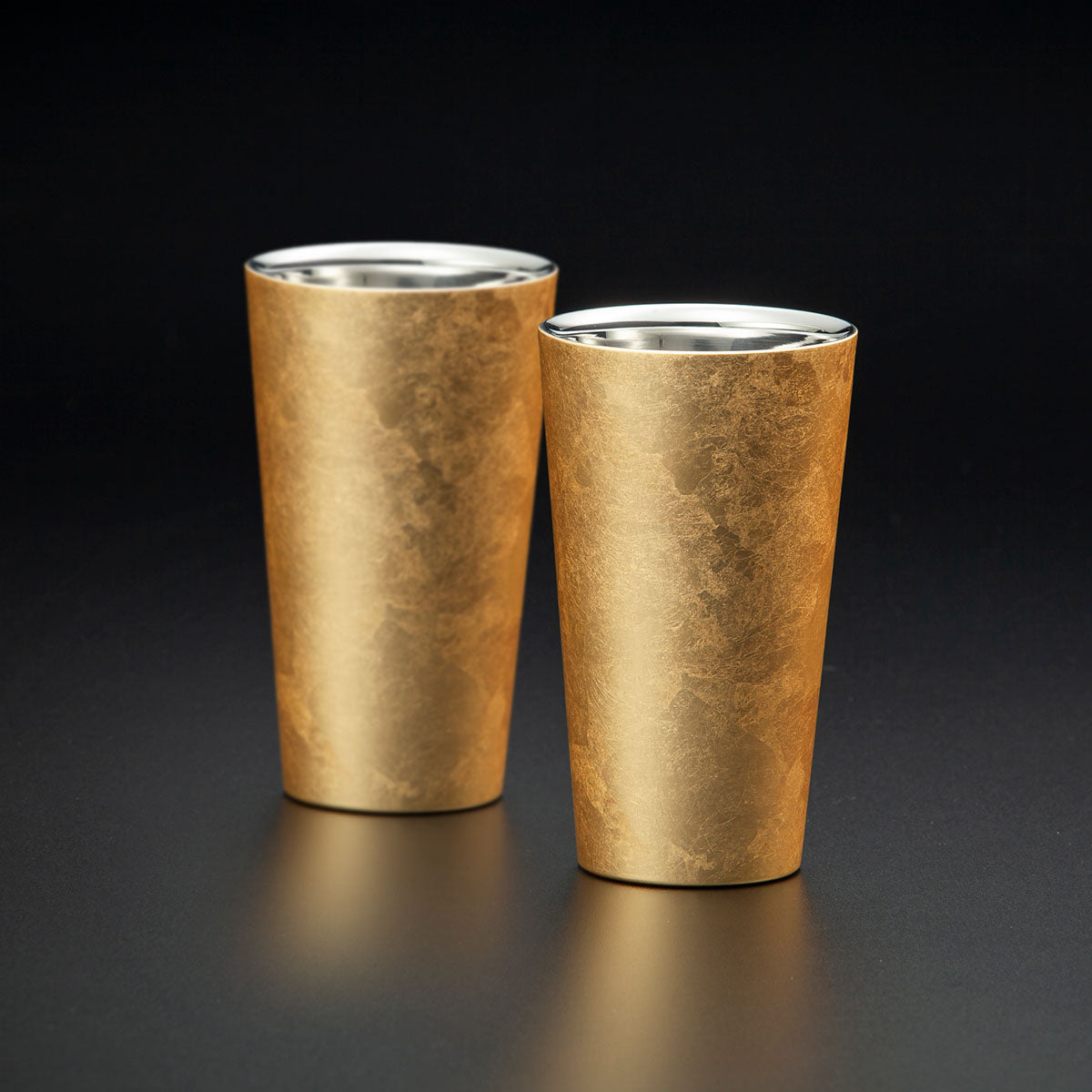 Shima Cup Pair Beer Glasses "Haku Goromo" - Yamanaka Lacquerware