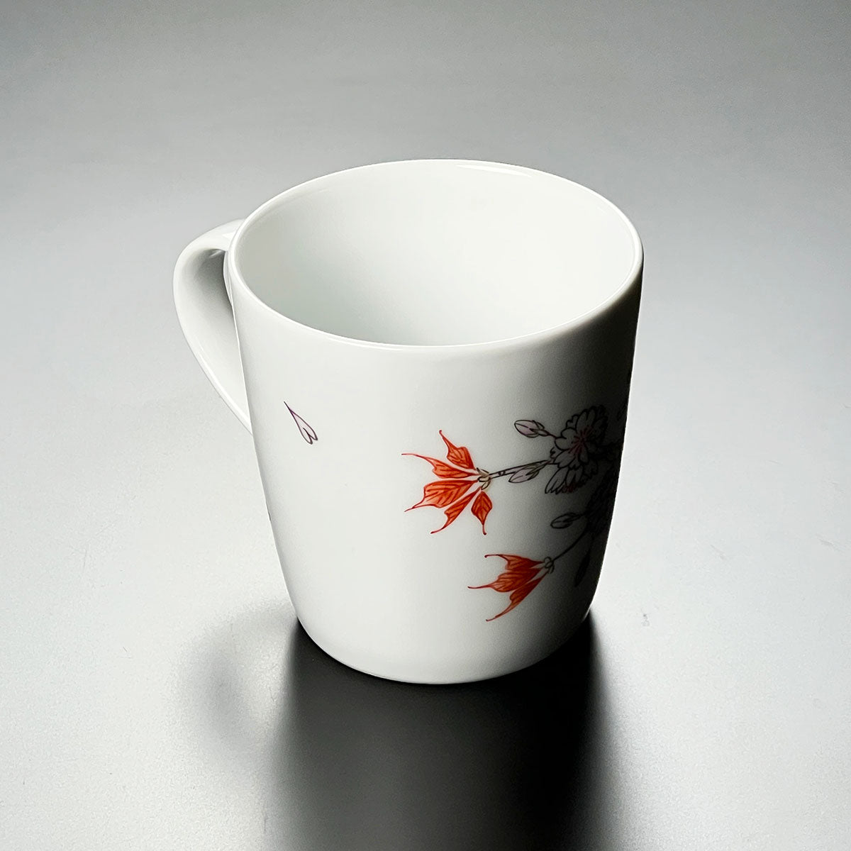 Jin Kiln Coffee Mug - Iroe Cherry Blossoms, Arita Ware